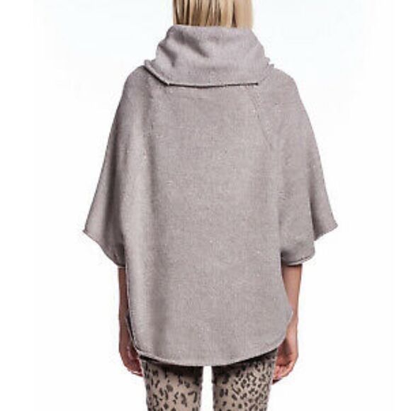 JOIE Wool Cashmere Oversized Cowl Neck Poncho Sweater Grey XS - Picture 6 of 13